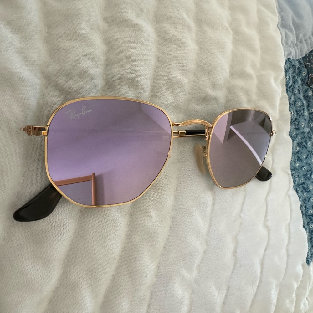 Ray-Ban Gold and Purple Sunglasses - Small frames